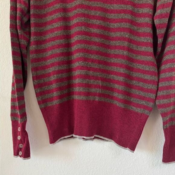 Allen Solly Womens Stripped Lambswool Long Sleeve Crewneck Sweater Sz XL Preppy - Picture 3 of 8